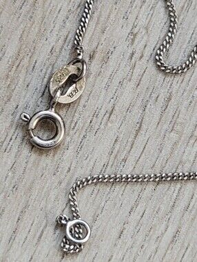 Dainty Italian 925 Sterling Silver Curb Chain Necklace - 18"